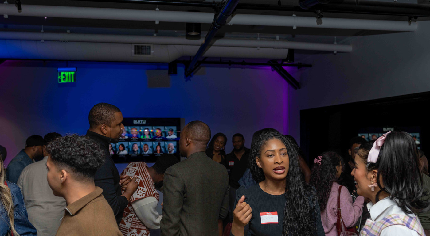 Crowd at the Black LA Tech Week Mixer